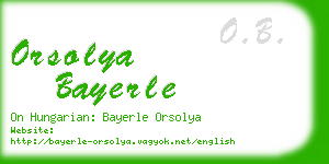 orsolya bayerle business card